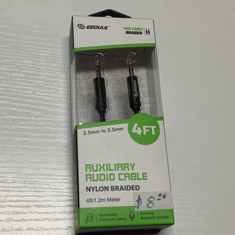 Black Auxiliary Audio Cable 4FT